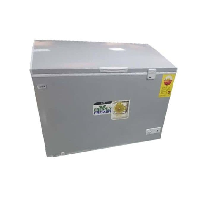 Suzika Freezer-Sz-370-Silver-Glass on Top 300 Litres