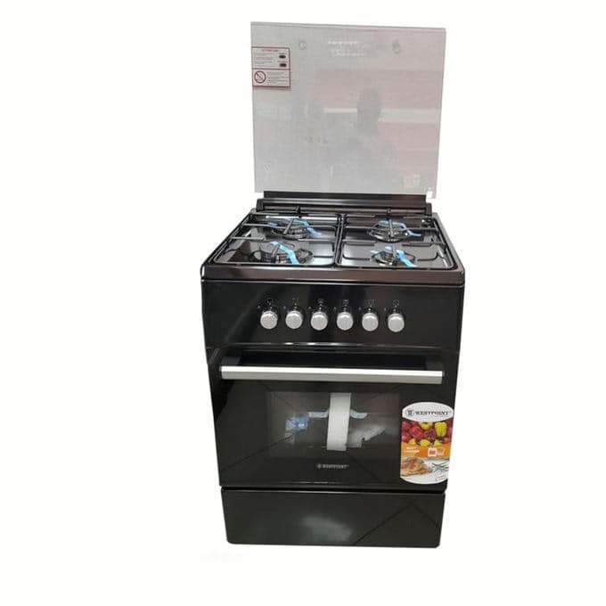 Westpoint 4 Burner Gas Cooker 60×60 WCER6640GGN Black