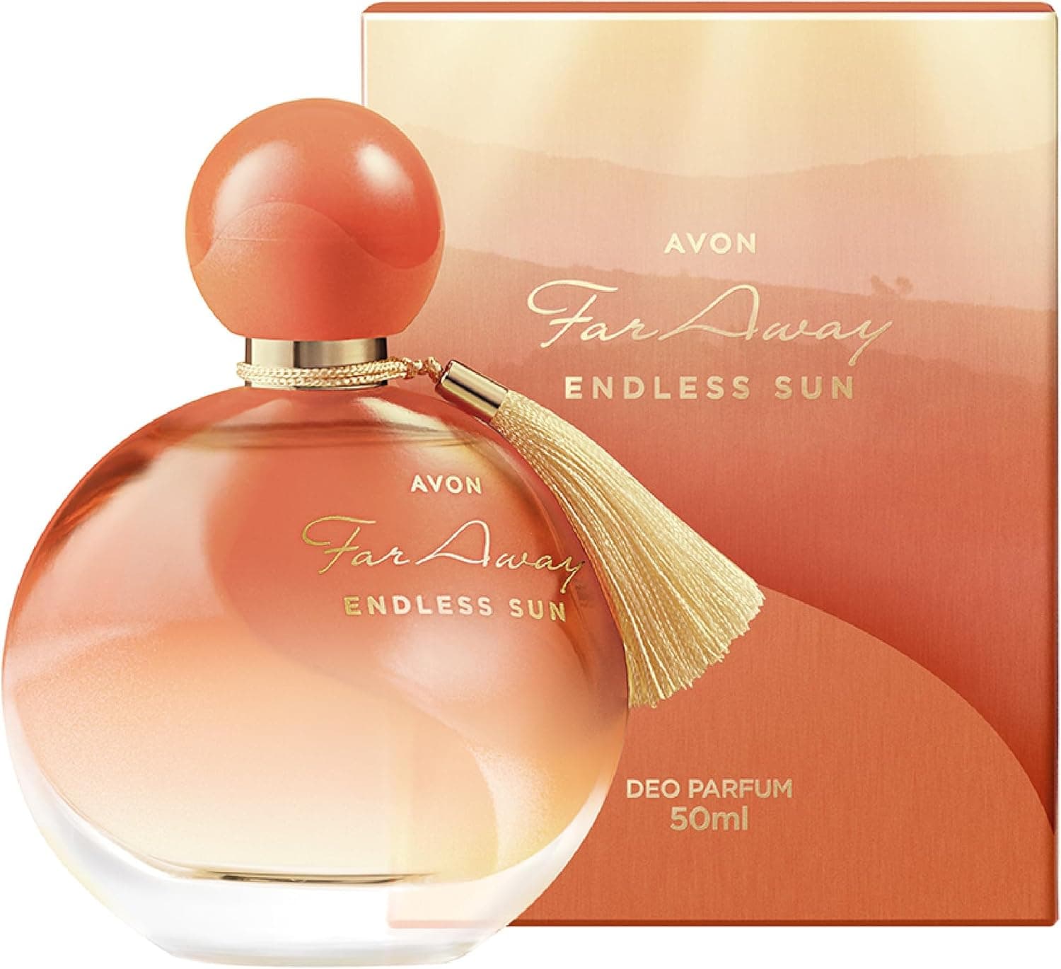 avon far away endless sun bottle and box