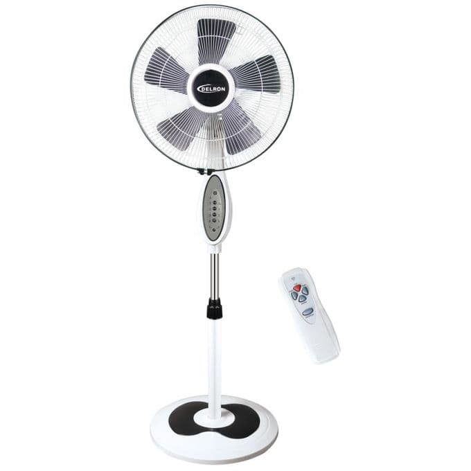 2 x Delron DSF-16R 16" Remote Standing Fan