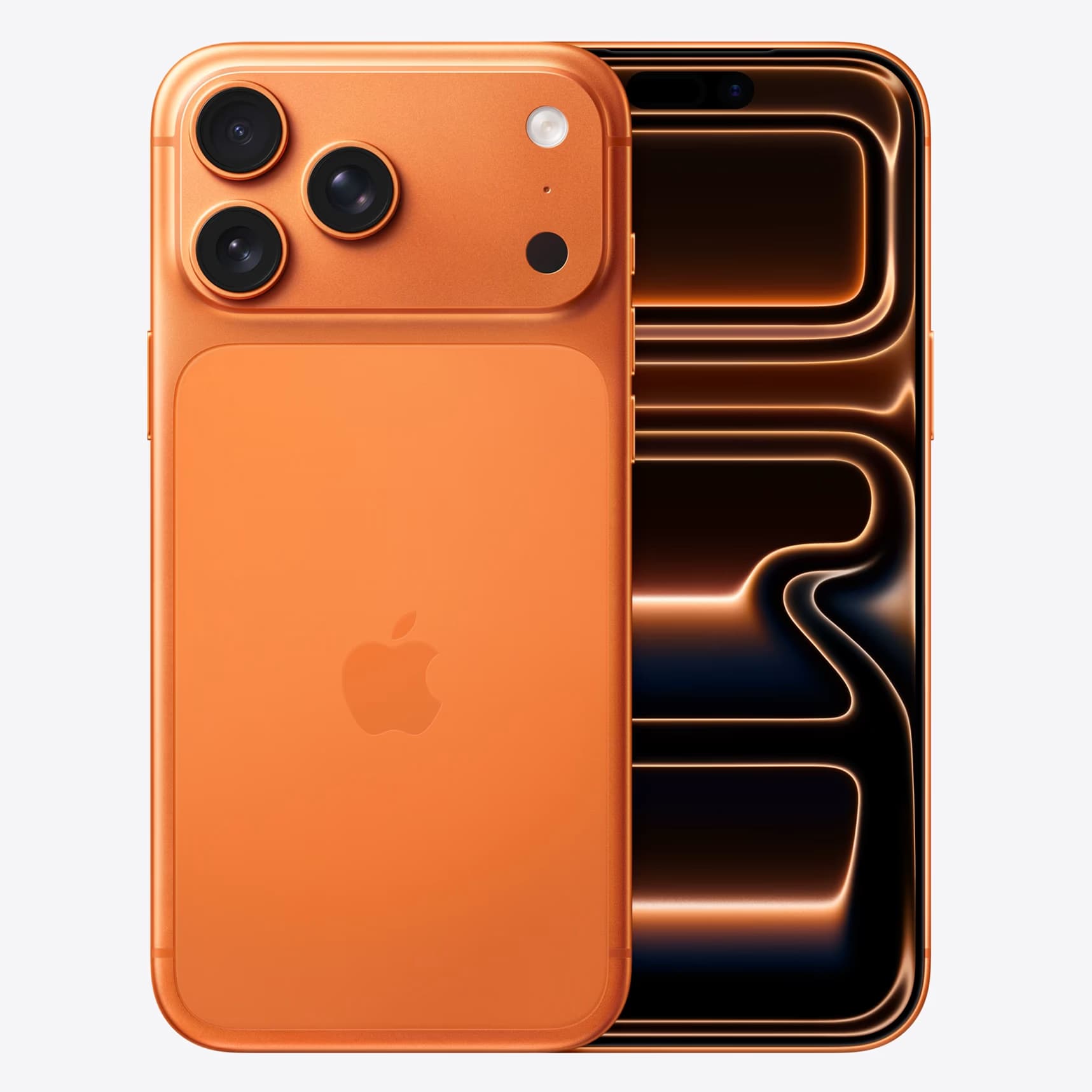 Apple iPhone 17 Pro Max Orange front and back for Shopwice Ghana